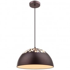 Φωτιστικό Κρεμαστό Καμπάνα Φ40cm E27 230V Καφέ Μεταλλικό Καπέλο 3156/B